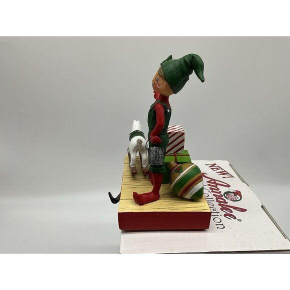 Annalee Mantel Collection Vintage Reindeer Stocking Holder in Original Box - Picture 10 of 16